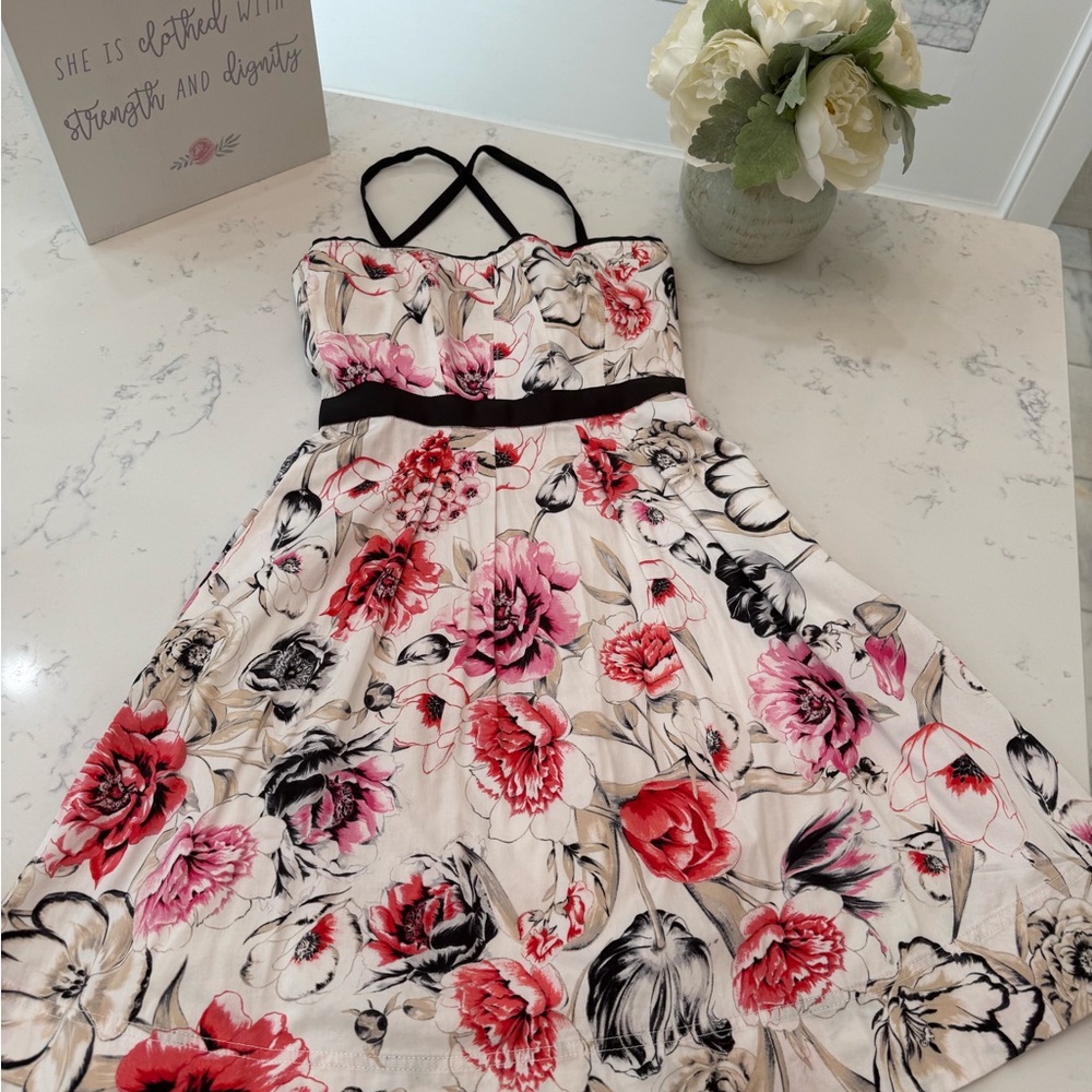White House Black Market Elegant Floral Dress